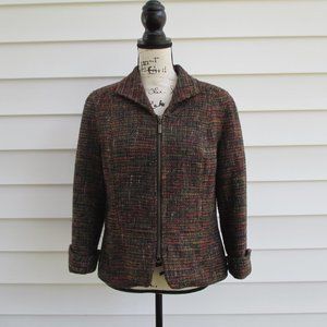 Coldwater Creek Multi Colored Tweed Petite Size 10 Jacket